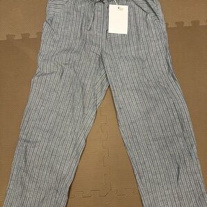 Wrap London Men's Blue Striped Joggers